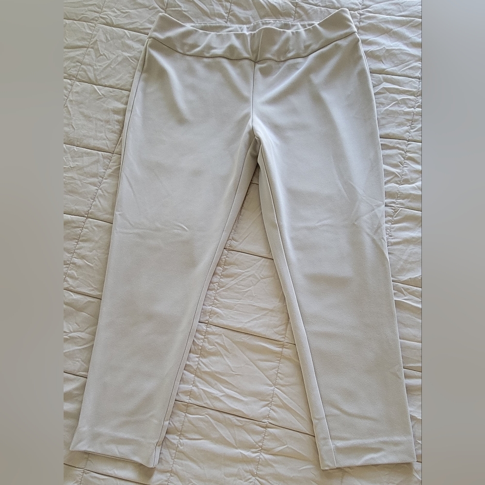 Nine West Polyester Dress Pants, Cream Color, Size XL